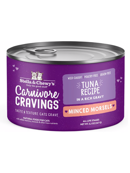 Stella & Chewy's Stella & Chewy's Carnivore Cravings Wild-Caught Tuna Flavored Minced Wet Cat Food (24 Pack) 5.2OZ