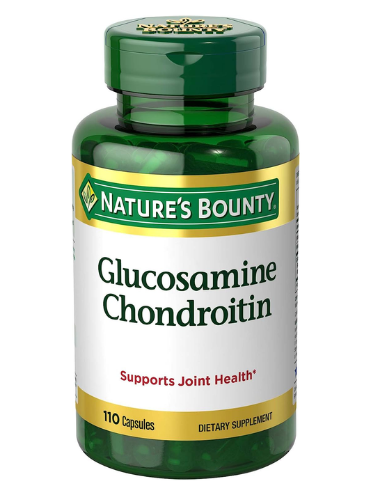 Nature's Bounty Glucosamine Chondroitin Pills and Dietary Supplement, Support Joint Health, 110 Capsules