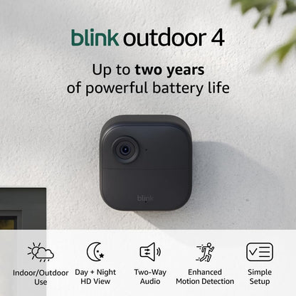 Blink Outdoor (4th Gen) Wireless smart HD security camera Black WIRE-FREE