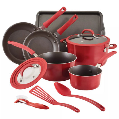 Rachael Ray Cook + Create 11pc Aluminum Nonstick Triple Layer Cookware Set