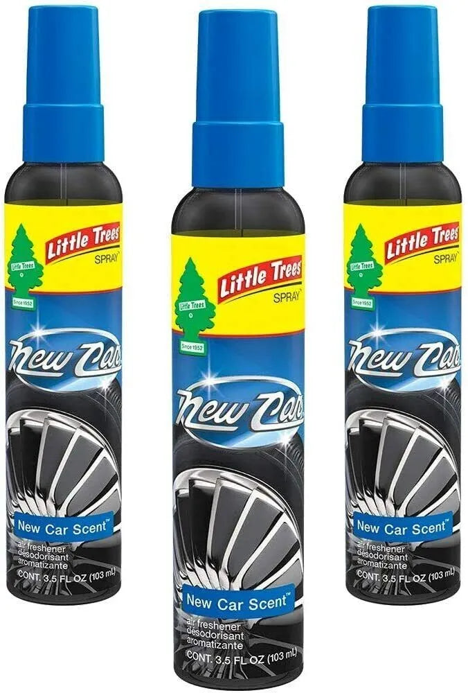 Little Trees Spray Car Air Freshener 3-PACK (New Car Scent)