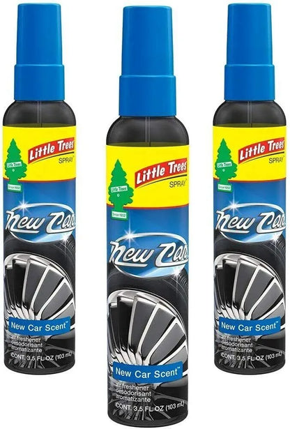 Little Trees Spray Car Air Freshener 3-PACK (New Car Scent)