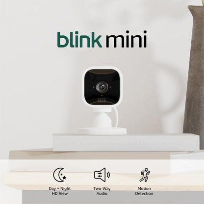 Blink Mini Indoor Security Camera 2-way Audio Motion Detection Camera Single