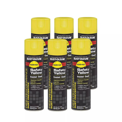 Rust-Oleum High Performance Rust Preventive Paint 15 oz Safety Yellow 6-Pack