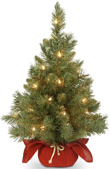 🎄National Tree 2ft Pre-lit Artificial Majestic Mini Christmas Tree w/ Lights