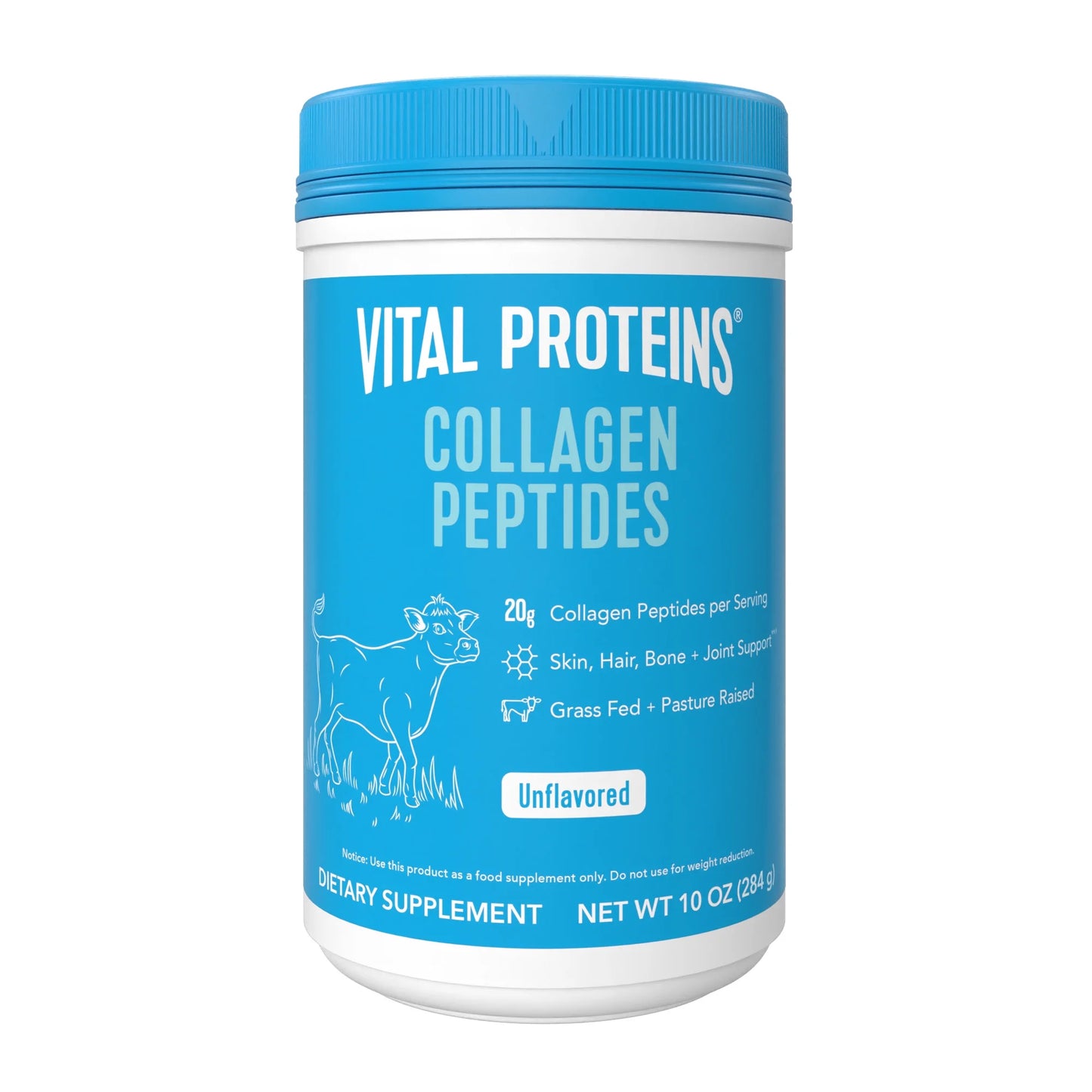 Vital Proteins Collagen Peptides, 20g, Unflavored, 10 oz Grass Fed EXP: 05/2029