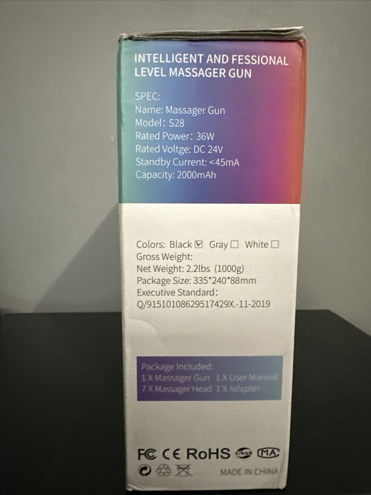 Professional Level Massage Gun With 7 Massage Heads Deep Level Massager Gun