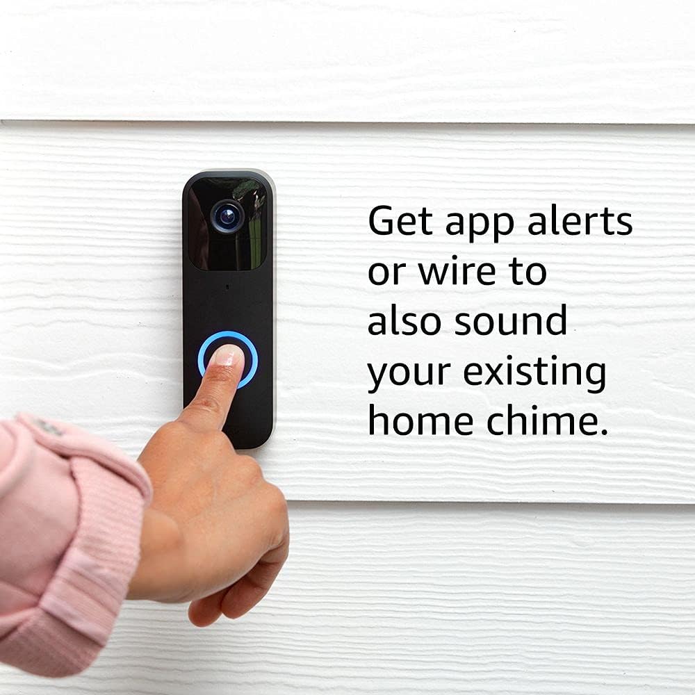 Blink Video Doorbell Two way audio, HD, motion, chime app alerts Wired/Wireless