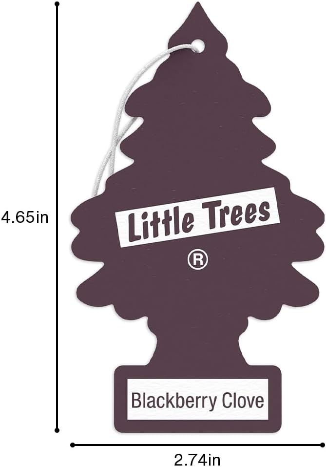 LITTLE TREES Air Fresheners Car Air Freshener. Hanging Tree Provides Long Lasting Scent for Auto or Home. Blackberry Clove, 24 Air Fresheners