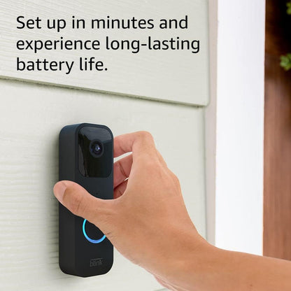 Blink Video Doorbell Two way audio, HD, motion, chime app alerts Wired/Wireless