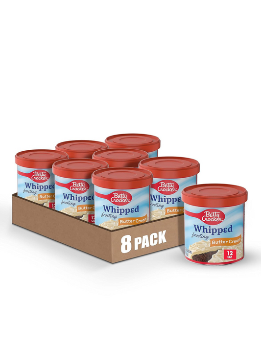 Betty Crocker Gluten Free Whipped Butter Cream Frosting, 12 oz. (Pack of 8)