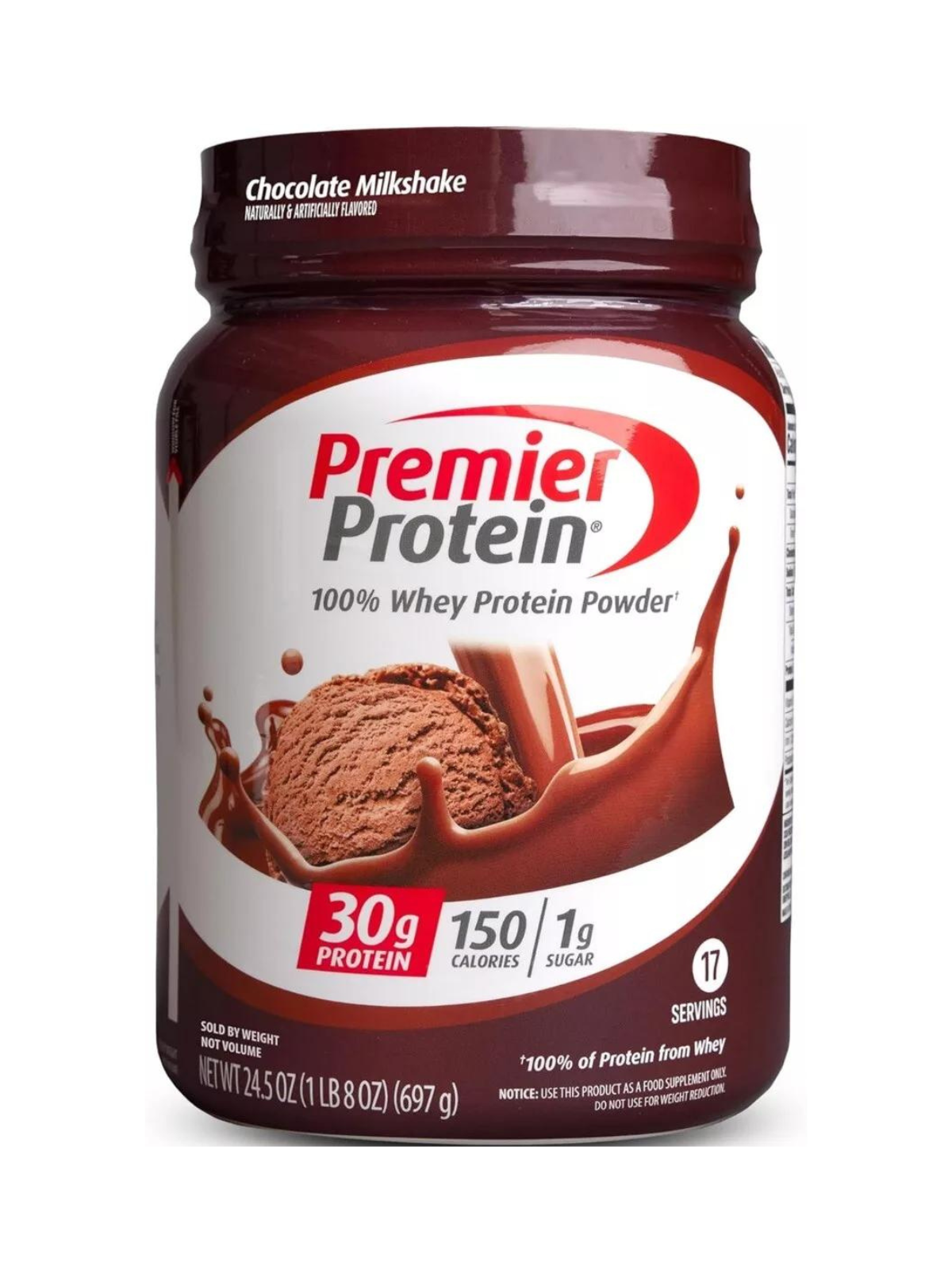 Premier Protein Powder Chocolate Milkshake 30g 1g Sugar 100% Whey Protein